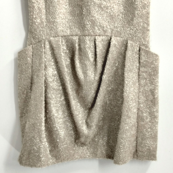 Theyskens' X‎ Theory Felda Silver Textured Cocktail Dress